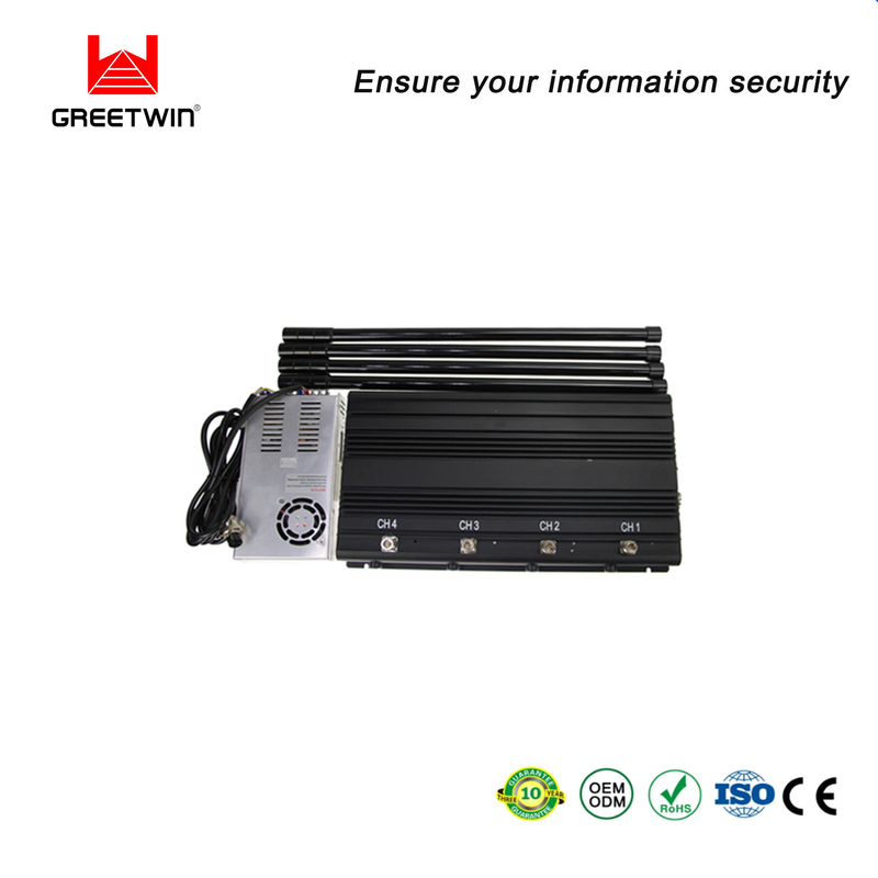 115W 2.5dBi 手机信号干扰器 LOJACK Gps WIFI 干扰器 4 天线
