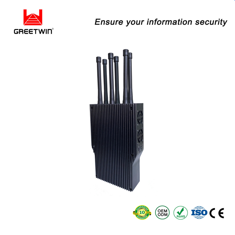 铝制手机信号屏蔽器 6 频段 8-10W 2G 3G 4G 蓝牙 40m