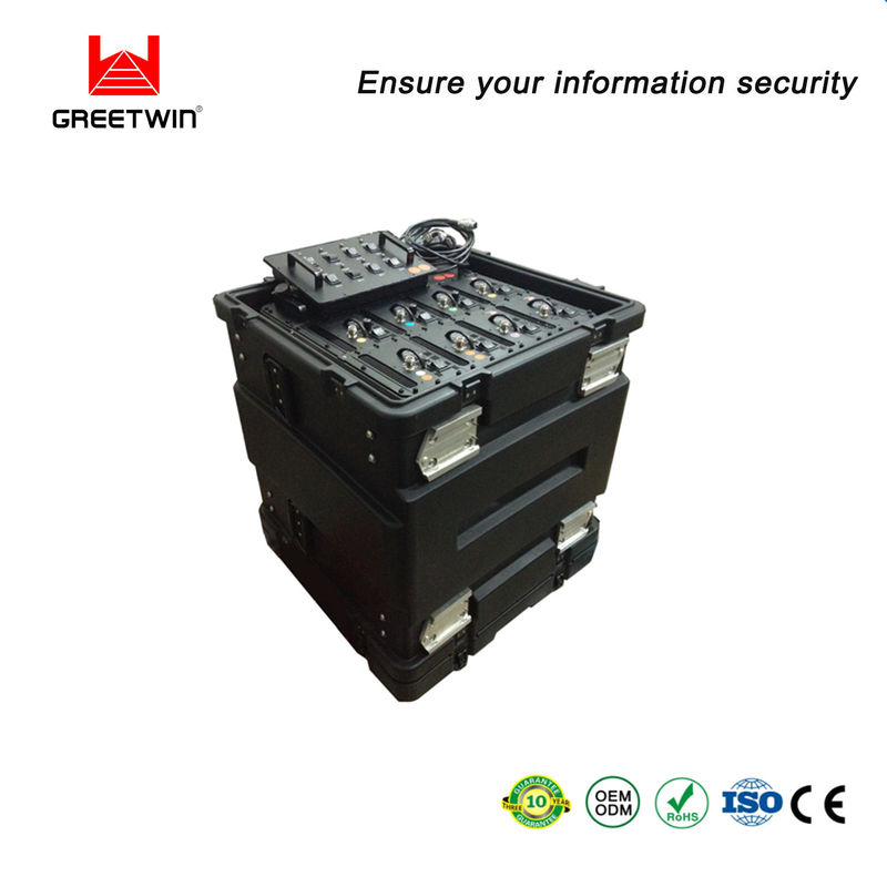 20MHz-2700MHz 590w军用信号屏蔽器便携式RCIED手机干扰器