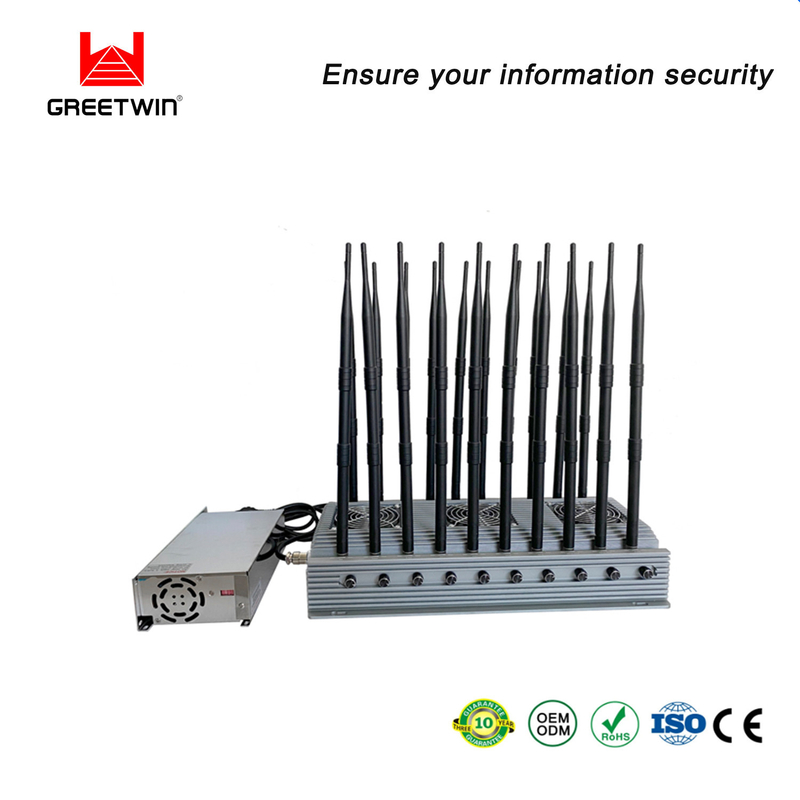 CDMA 850 433MHz 手机信号干扰器 VHF UHF 20 通道 2.5dBi