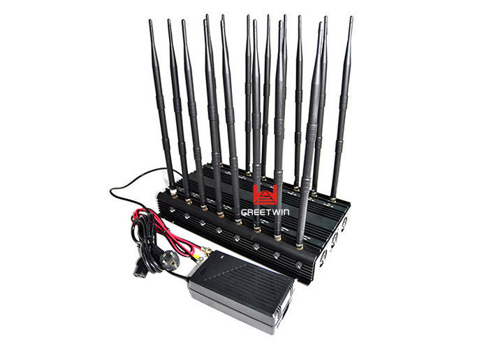 16 天线 VHF UHF 电话信号扰频器 3G 2100 LTE 2600 MHz 全频段