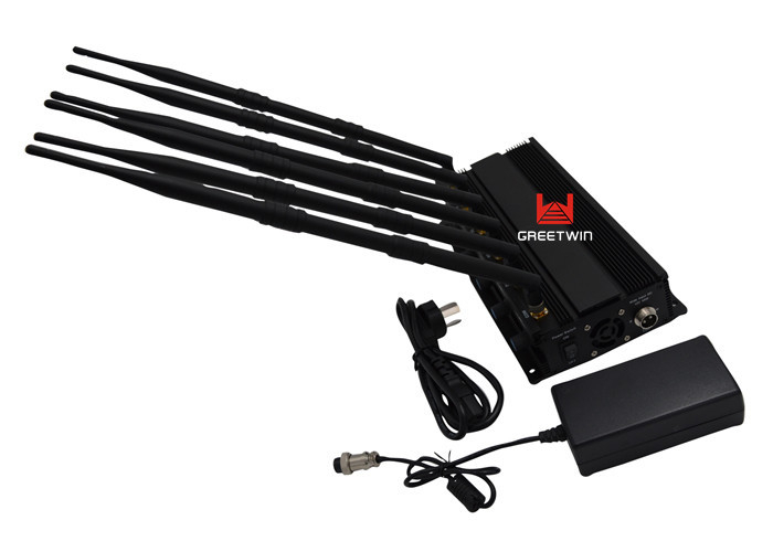 军用标准六天线 4G WiFi GPS 信号屏蔽器用于检查室