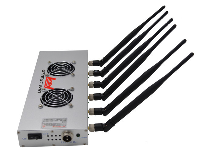 6 根天线 12W 4G2300 LTE800 LTE2600 手机信号屏蔽器 30 米