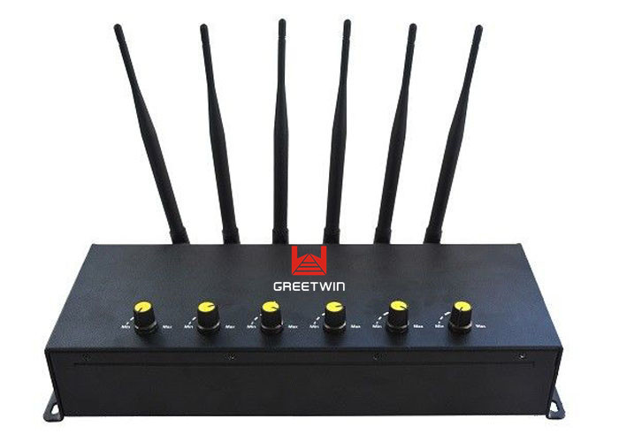 可调节 6 频段手机信号屏蔽器，CDMA GSM PCS 3G 4G 信号屏蔽器