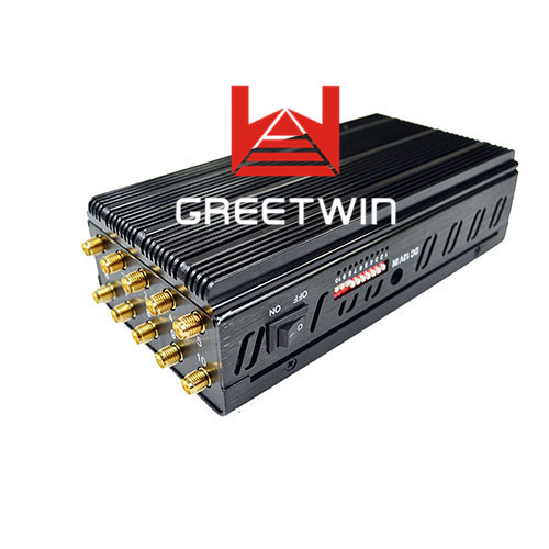 便携式手机信号干扰器块 3G 4G 10 天线加 2-20 米干扰范围