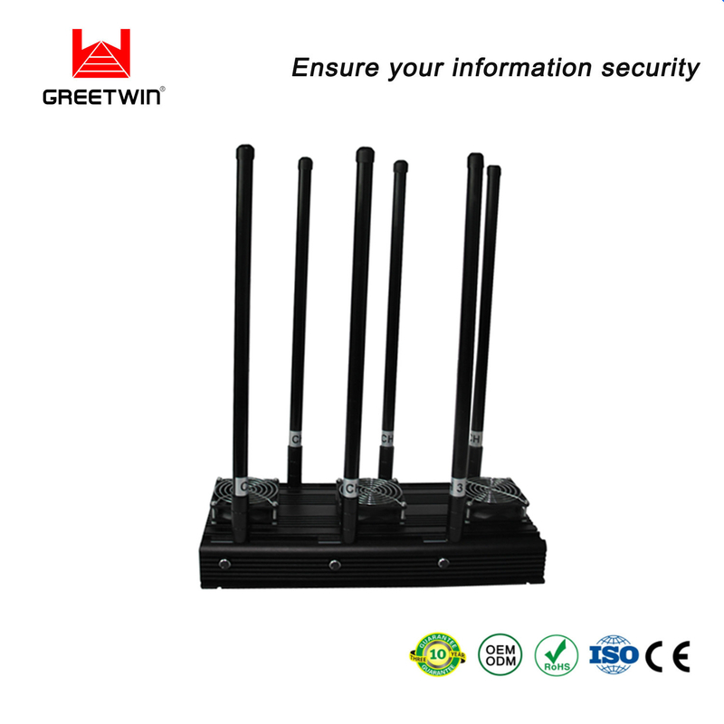 定制 8 频率信号屏蔽器支持 2G 3G 4G 5G WIFI 蓝牙 Lojack 阻塞