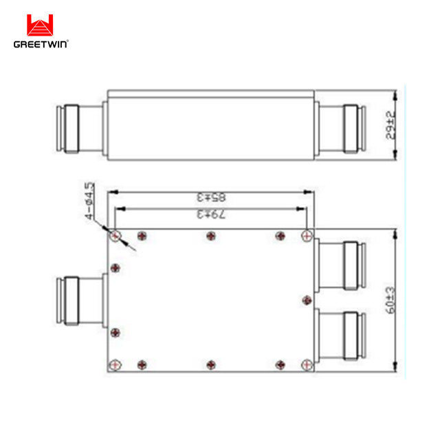 LTE 698~4000MHz 50W 手机功分器2路
