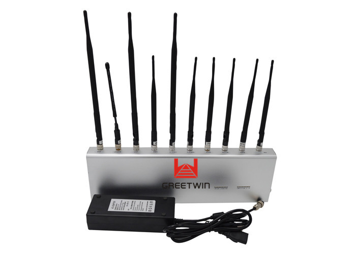 20W GPS WiFi 蓝牙手机信号干扰器 HF VHF 3G 4G 电话干扰器
