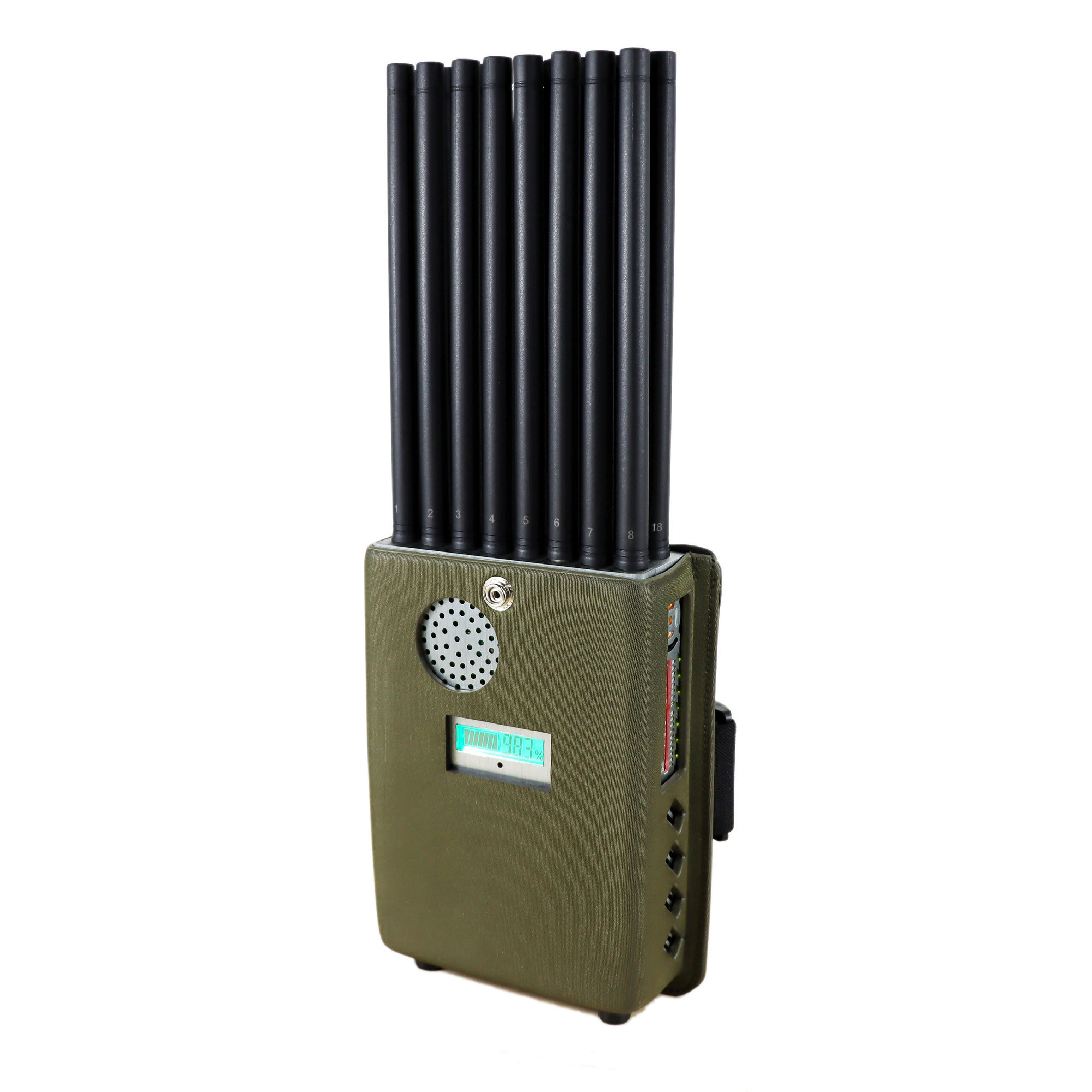 12000mAh VHF LOJACK 电话信号屏蔽器 18 频段 ISO9001