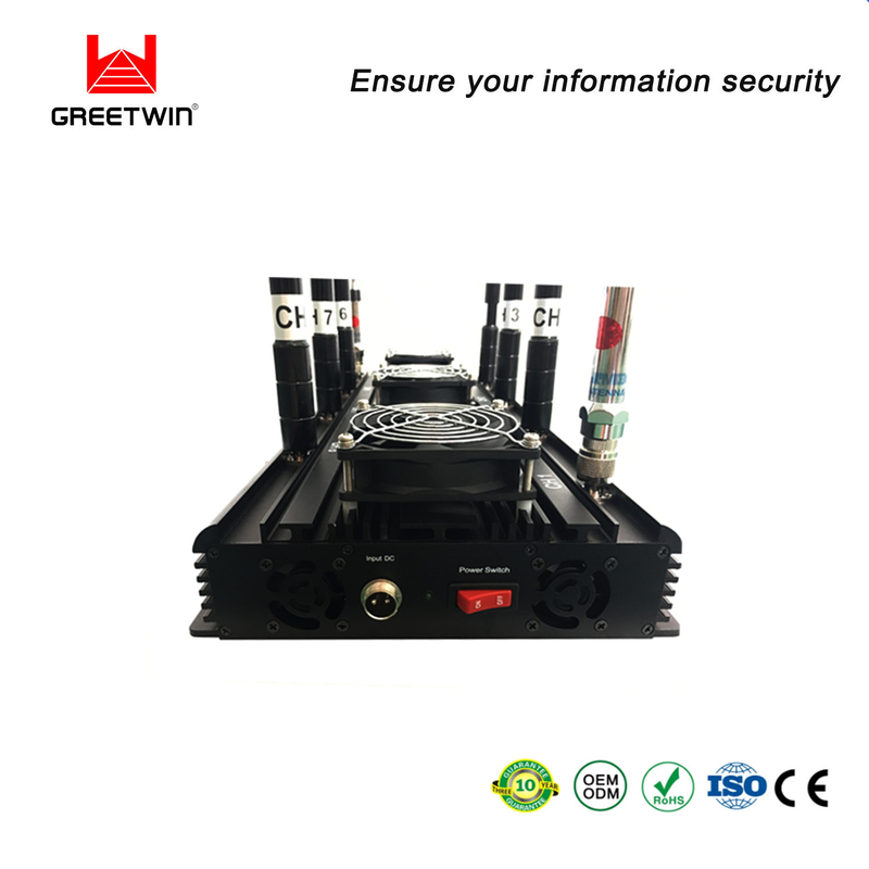 安全 VSWR 全向天线 4G 信号阻断器 205W 8 频段