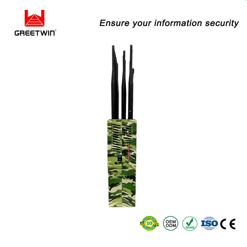 16000mAH 21.0W Wifi 信号屏蔽器 21 根天线带车载充电器