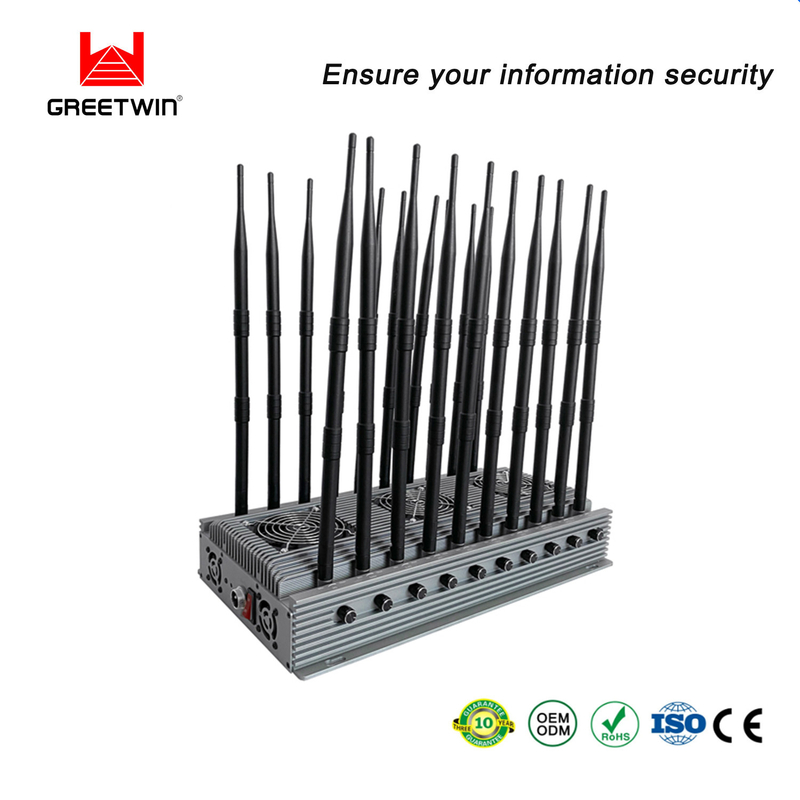 CDMA 850 433MHz 手机信号干扰器 VHF UHF 20 通道 2.5dBi