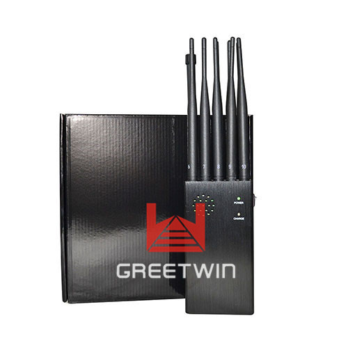 便携式手机信号干扰器块 3G 4G 10 天线加 2-20 米干扰范围