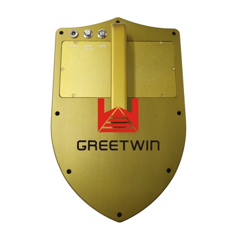 1KM 2.4G 5.8G GPS 频率 23W 吊杆屏蔽无人机信号屏蔽器 GW-UAV60