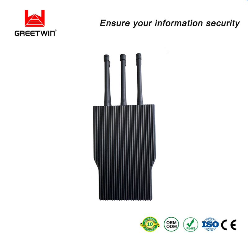 铝制手机信号屏蔽器 6 频段 8-10W 2G 3G 4G 蓝牙 40m