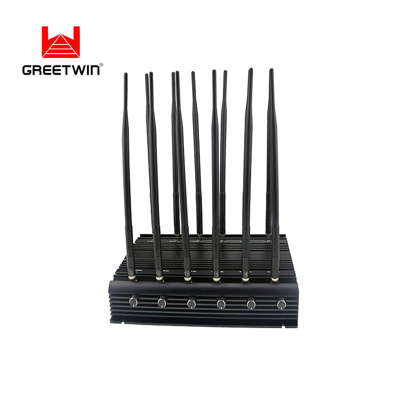 34W AC100V 手机信号屏蔽器 12 波段 380mm 天线 GSM