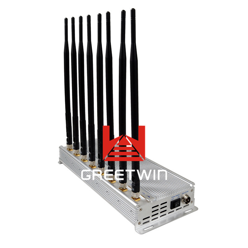 台式手机信号干扰器 VHF UHF GPS 4G LTE 3G 信号 8 波段