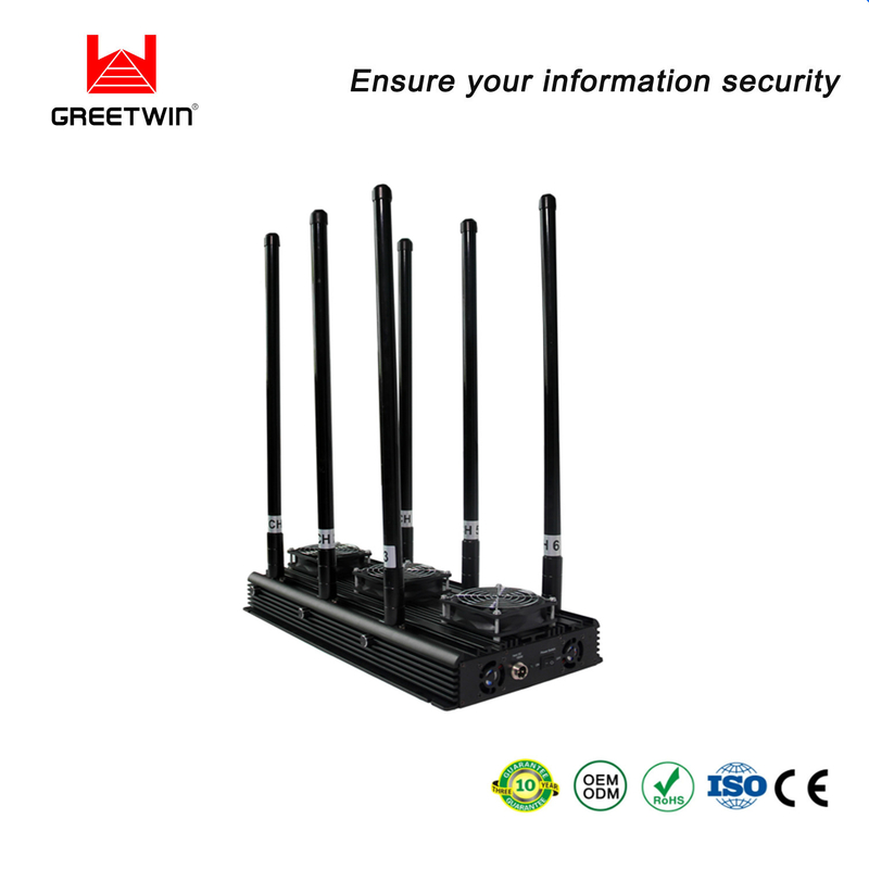 定制 8 频率信号屏蔽器支持 2G 3G 4G 5G WIFI 蓝牙 Lojack 阻塞