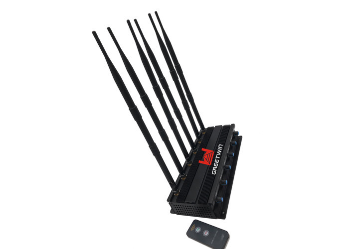 6 波段遥控 4g 手机干扰器 / 2G 3G LTE 超高频甚高频干扰器