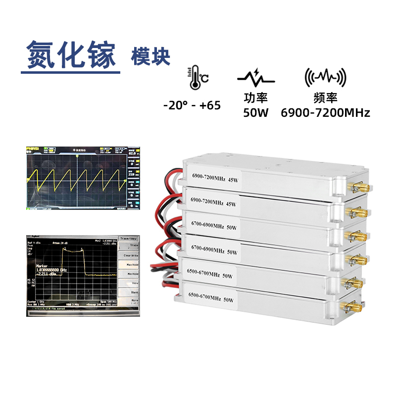 50W无人机反制模块图传模块6900-7200MHz高频段信号屏蔽模块