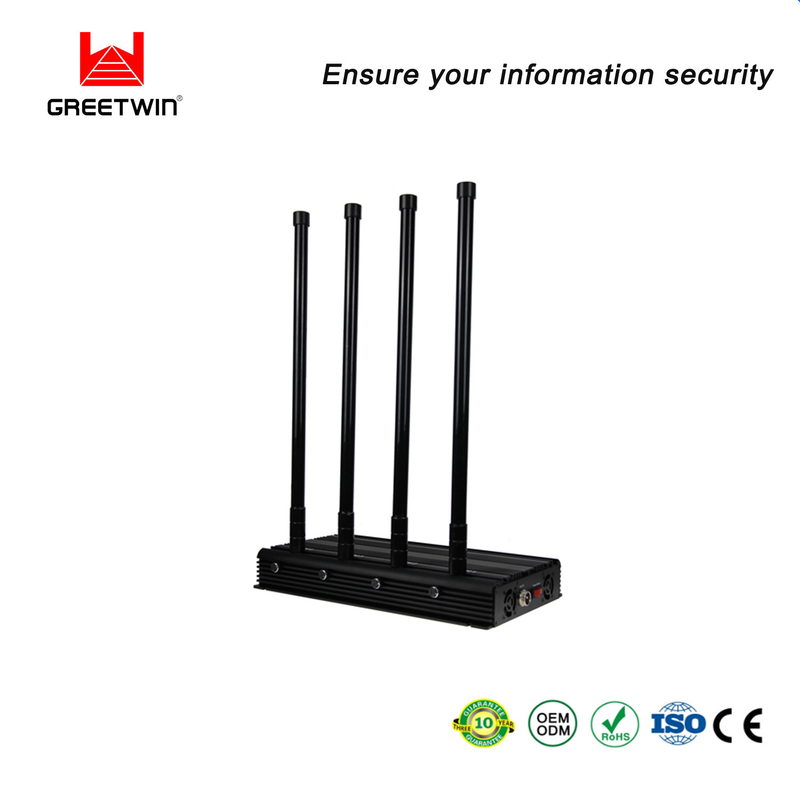 115W 2.5dBi 手机信号干扰器 LOJACK Gps WIFI 干扰器 4 天线