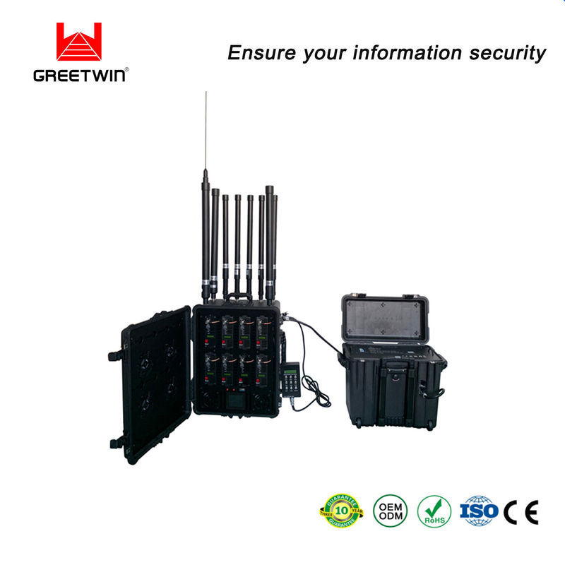 CDMA GSM 手机信号阻断器 2.5dBi 8 天线蓝牙射频干扰器