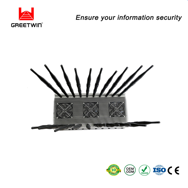 CDMA 850 433MHz 手机信号干扰器 VHF UHF 20 通道 2.5dBi