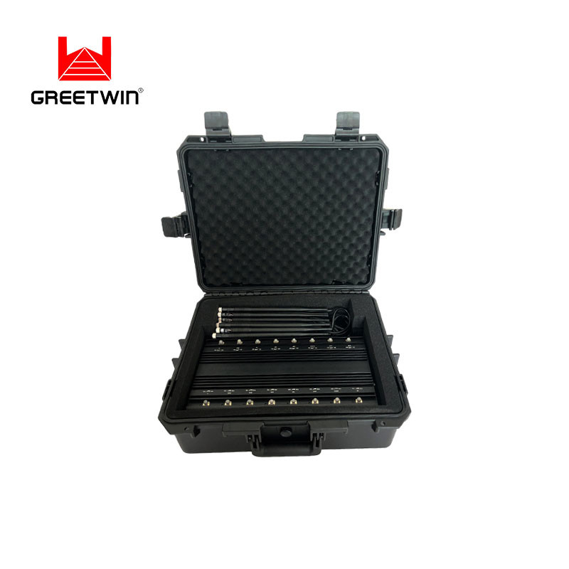 16 天线 4G 5G 桌面信号阻断器 AC240V 带车载充电器