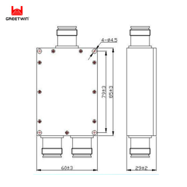 Greetwin 50W IP65 微波射频功率分配器 600~6000MHz
