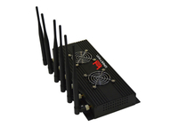 3G GPS 电话信号屏蔽器干扰器，带 6 个全向天线 1500MHz 1200MHz