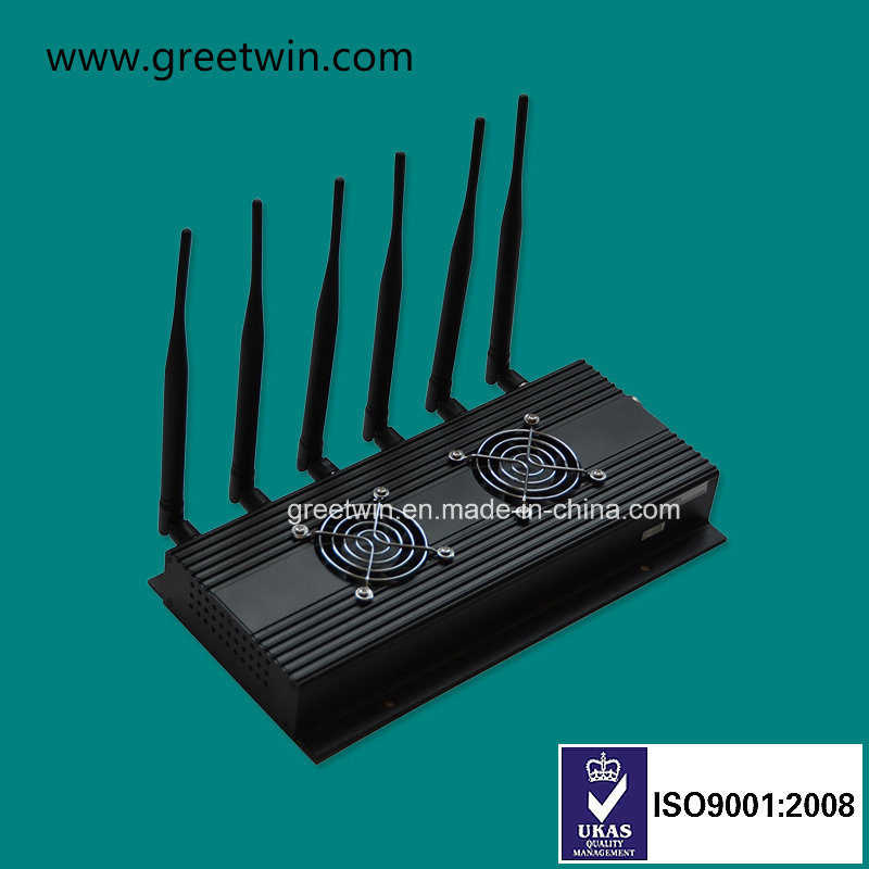 台式射频 3G 4G 50m 433MHz 6 天线 GPS 信号拦截器