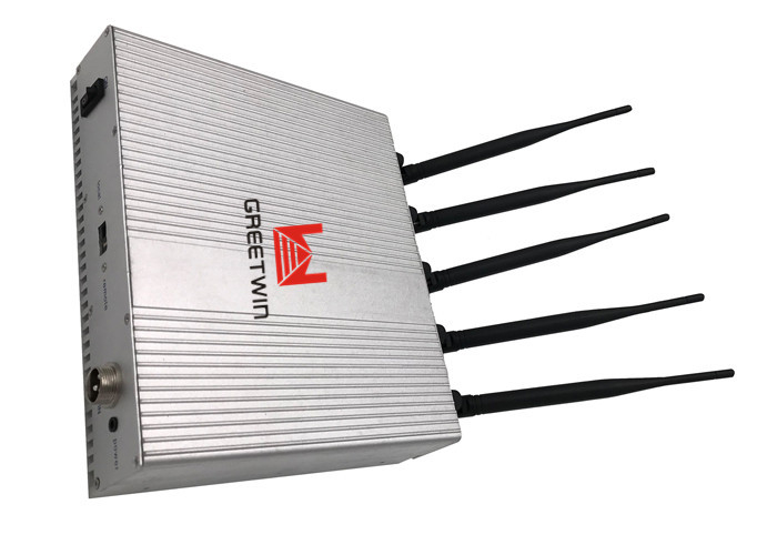 对讲机五频段手机信号屏蔽器 WiFi 屏蔽带可调节按钮