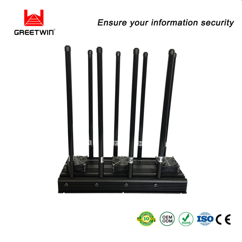 安全 VSWR 全向天线 4G 信号阻断器 205W 8 频段