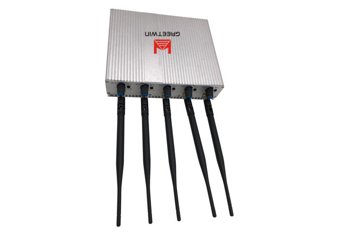 对讲机五频段手机信号屏蔽器 WiFi 屏蔽带可调节按钮