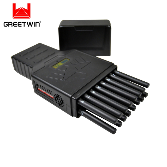 16 天线手持式拦截器 30M 干扰 2g 3G 4G 5g WiFi GPS 信号干扰器