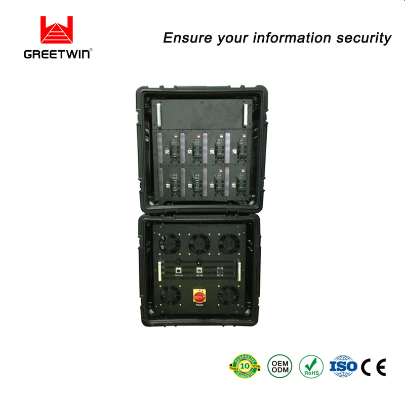 20MHz-2700MHz 590w军用信号屏蔽器便携式RCIED手机干扰器