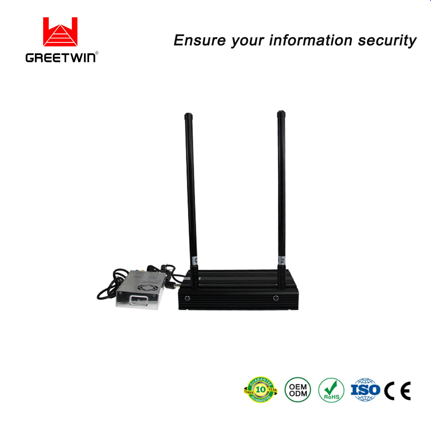 2 天线桌面信号干扰器 GSM Lojack WIfi 4G 5G 网络 RC 拦截器