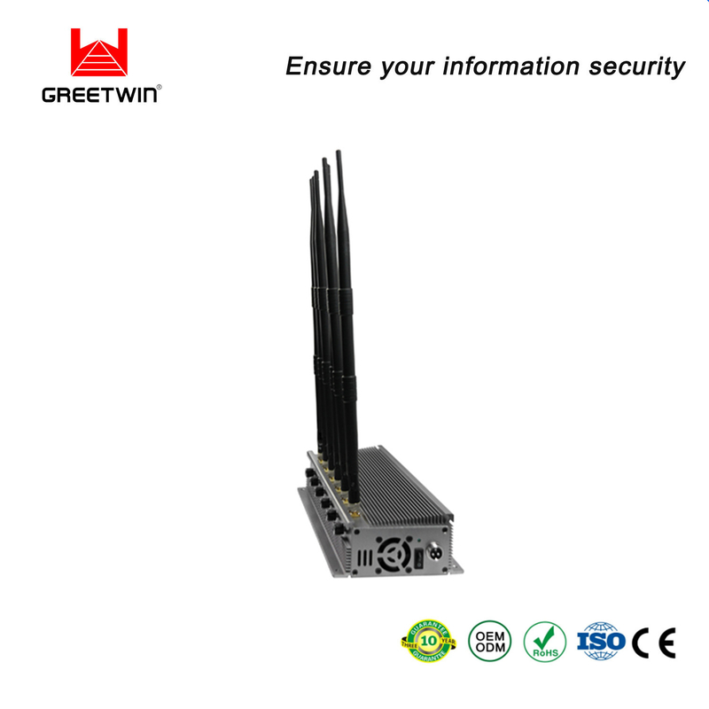 手机 2G 3G 4G Wifi 干扰器 6 频段 38W 可调节输出功率信号阻断器