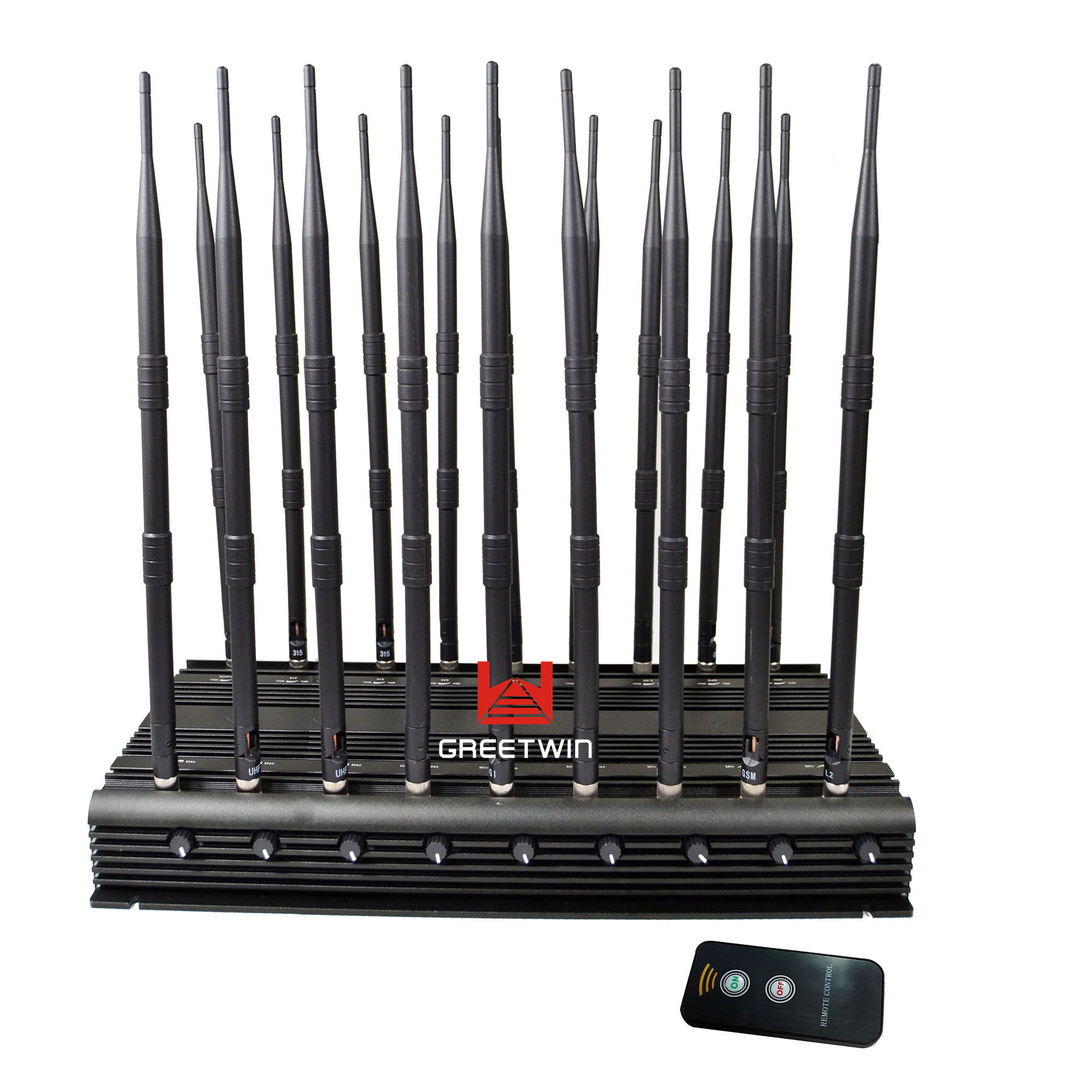 18 根天线 2G 3G 4G WiFi 2.4G 全频段 130MHz-6GHz 干扰器(GW-JA18)