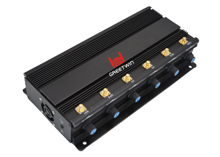 军用标准六天线 4G WiFi GPS 信号屏蔽器用于检查室