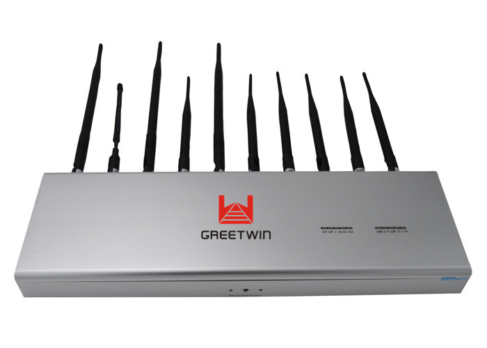 3G 4G LTE Lojack 手机干扰器无线信号拦截器，带 10 个天线