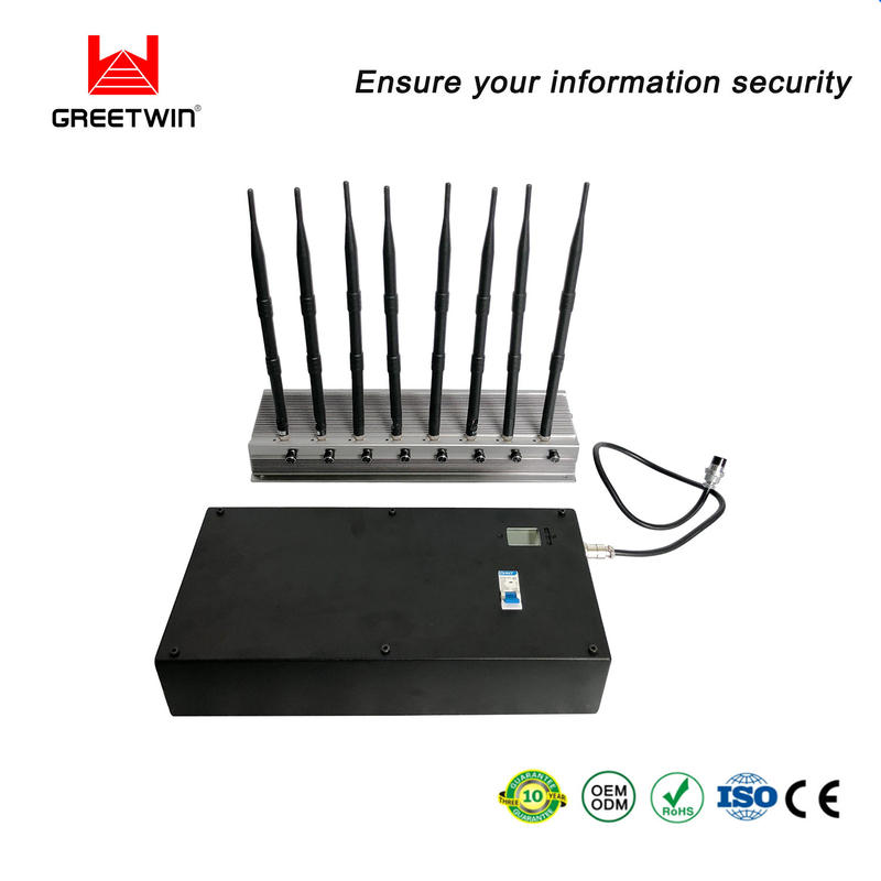 CDMA 850 70W 可调节移动信号屏蔽器 8 天线桌面屏蔽器