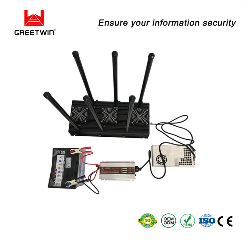 定制 8 频率信号屏蔽器支持 2G 3G 4G 5G WIFI 蓝牙 Lojack 阻塞