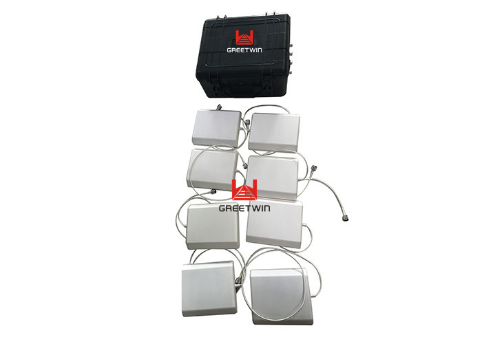 8 通道 GPS、Lojack、2G、3G、4G、WIFI、便携式遥控监狱干扰器
