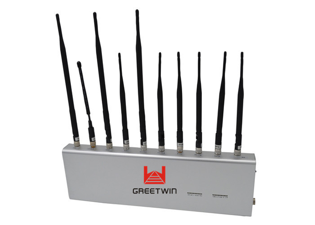 3G 4G LTE Lojack 手机干扰器无线信号拦截器，带 10 个天线