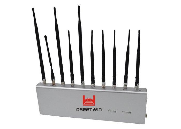 3G 4G LTE Lojack 手机干扰器无线信号拦截器，带 10 个天线