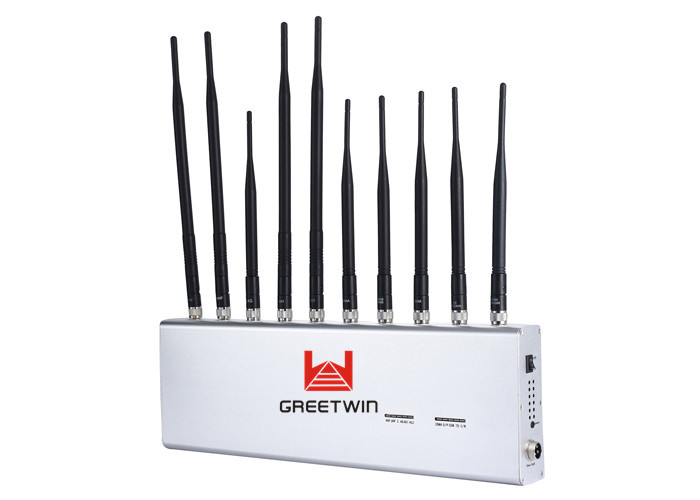 10 根天线 3G 4G 手机信号屏蔽器 WiFi GPS 全频段信号屏蔽器