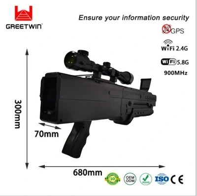 Uav Shield 长距离 1.2km GPS 2.4G 5.8g 900MHz 反无人机系统无人机干扰器
