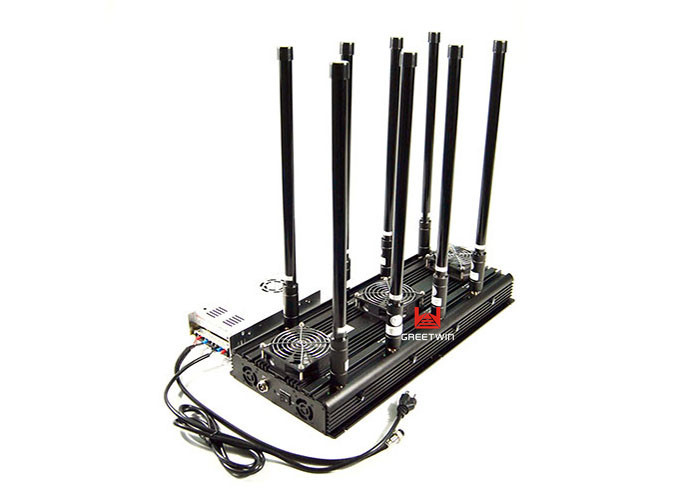 8 频段 160W 蜂窝屏蔽器干扰器，强大的手机干扰器长达 150m