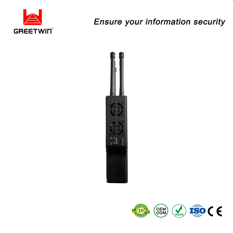 铝制手机信号屏蔽器 6 频段 8-10W 2G 3G 4G 蓝牙 40m